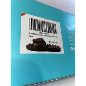 Byriver Women’s Acupuncture Massage Shoes Size XL Brown NIB